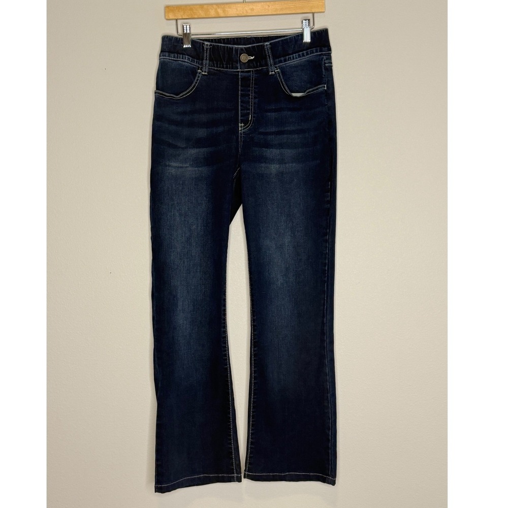 Betabrand Yoga Pants Denim Dark Wash Bootcut Jeans Womens Large